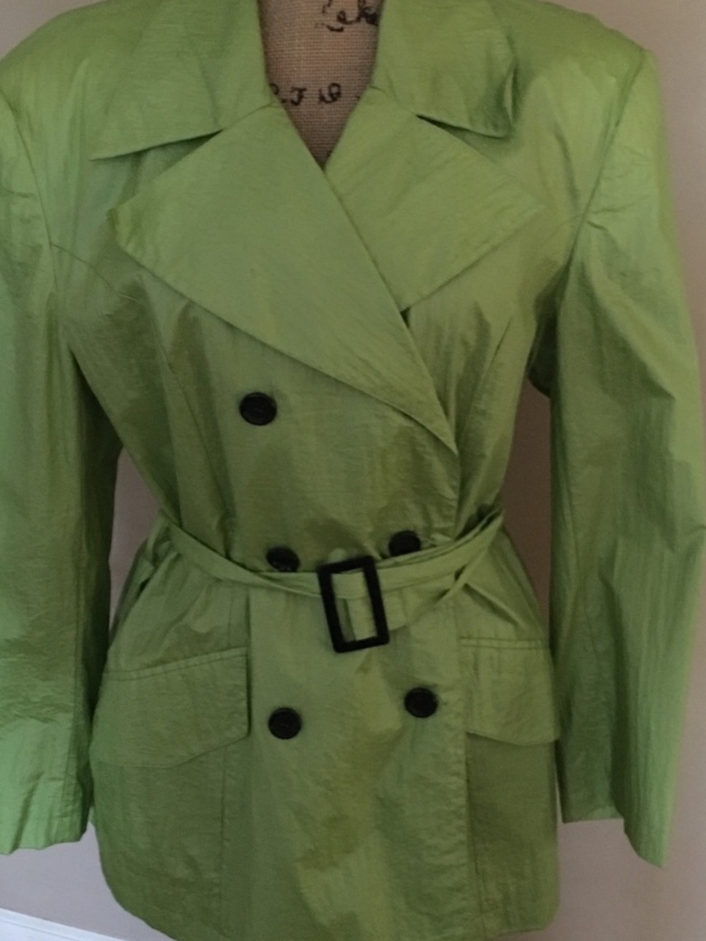 Emma James Bright Lime Green Double-Breasted Blazer